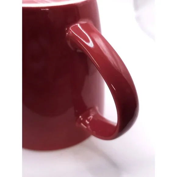 Starbucks Red Ceramic Coffee Mug 12 Oz With Iconic Green Siren Logo - Picture 7 of 7